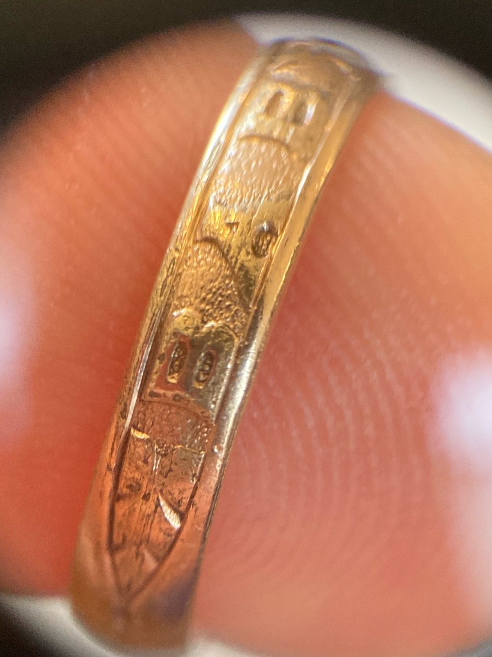 Antique Victorian “BABY” Engraved Ring, Size 3 - Picture 3 of 14